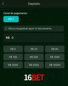 deposits 16BET